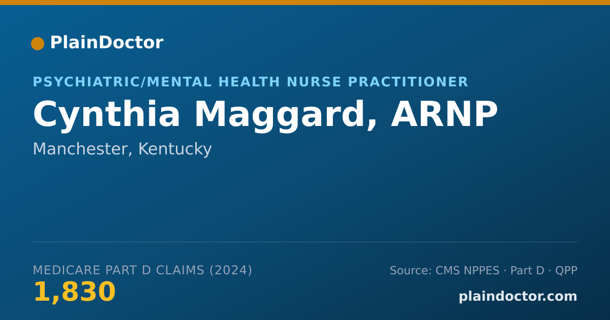 Shareable card for Cynthia Maggard, ARNP - Family Nurse Practitioner, Manchester, KY