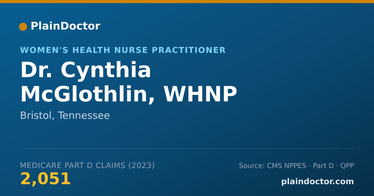 Shareable card for Cynthia McGlothlin, WHNP - Women's Health Nurse Practitioner, Bristol, TN