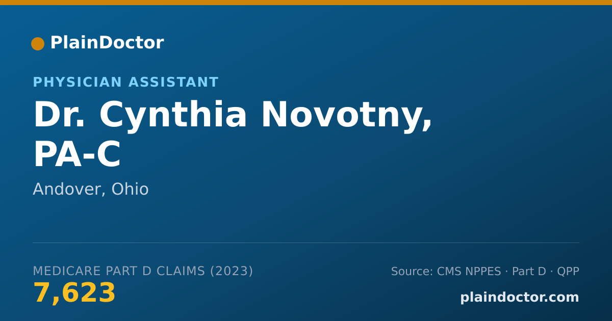 Shareable card for Cynthia Novotny, PA-C - Physician Assistant, Andover, OH