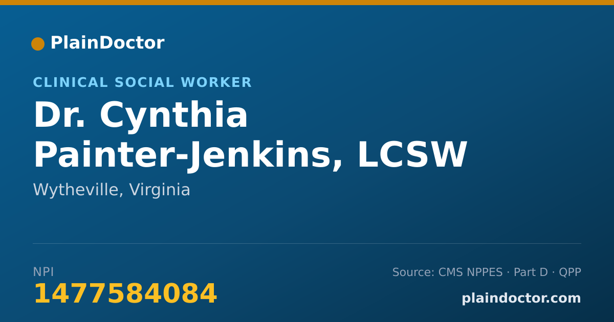 Shareable card for Cynthia Painter-Jenkins, LCSW - Clinical Social Worker, Wytheville, VA