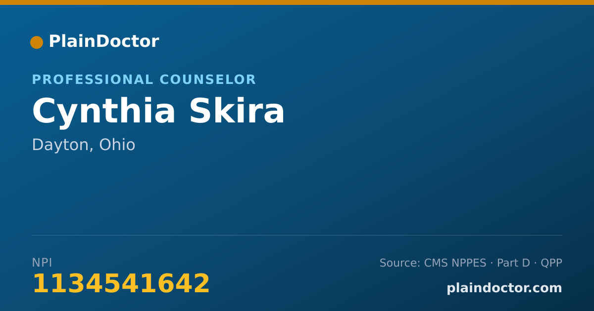 Shareable card for Cynthia Skira - Professional Counselor, Dayton, OH