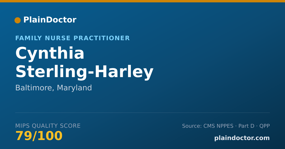 Shareable card for Cynthia Sterling-Harley - Family Nurse Practitioner, Baltimore, MD