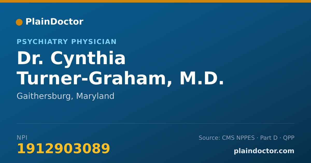 Shareable card for Cynthia Turner-Graham, M.D. - Psychiatry Physician, Gaithersburg, MD