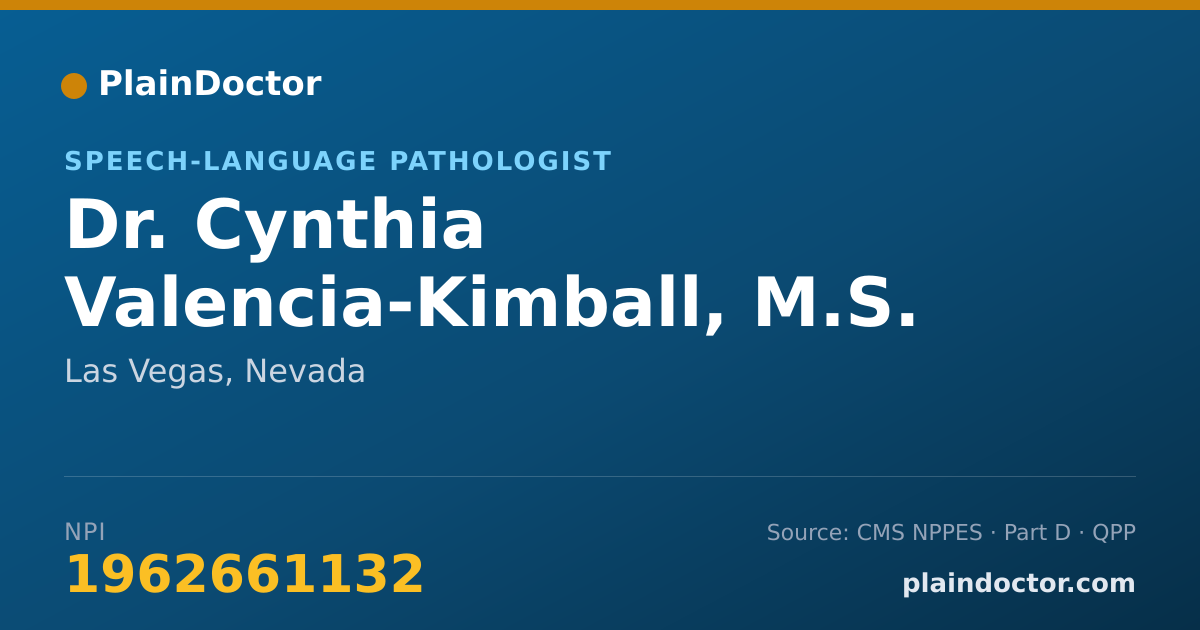 Shareable card for Cynthia Valencia-Kimball, M.S. - Speech-Language Pathologist, Las Vegas, NV