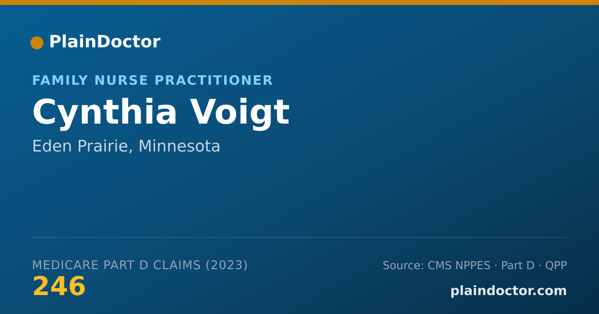 Shareable card for Cynthia Voigt - Family Nurse Practitioner, Eden Prairie, MN
