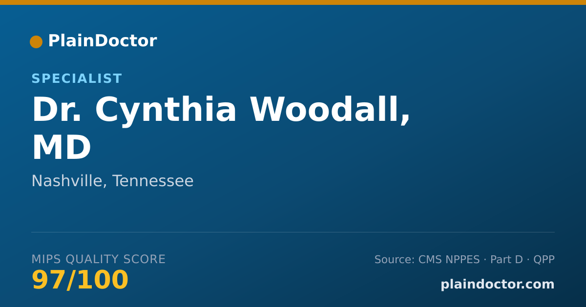 Shareable card for Cynthia Woodall, MD - Specialist, Nashville, TN