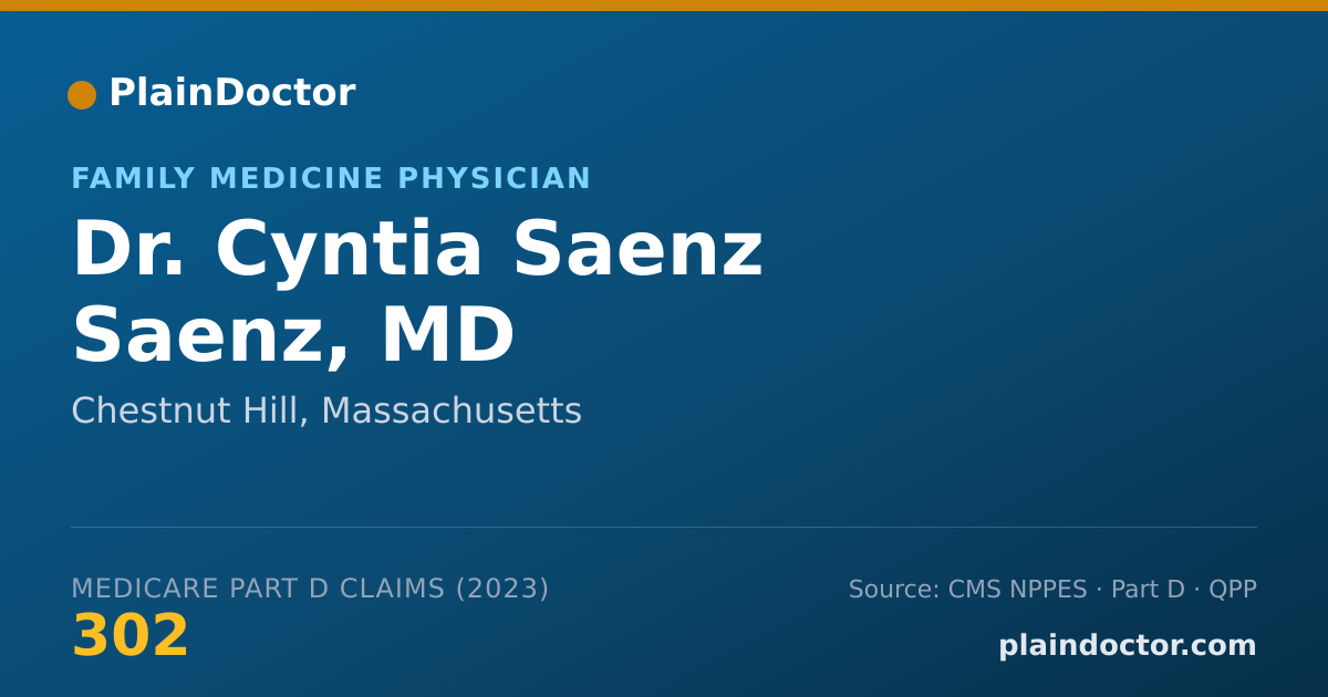 Shareable card for Cyntia Saenz Saenz, MD - Family Medicine Physician, Chestnut Hill, MA