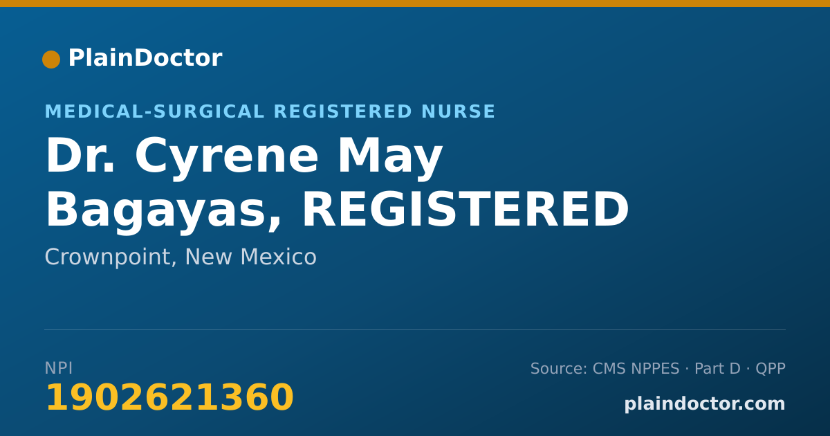 Shareable card for Cyrene May Bagayas, REGISTERED NURSE - Medical-Surgical Registered Nurse, Crownpoint, NM