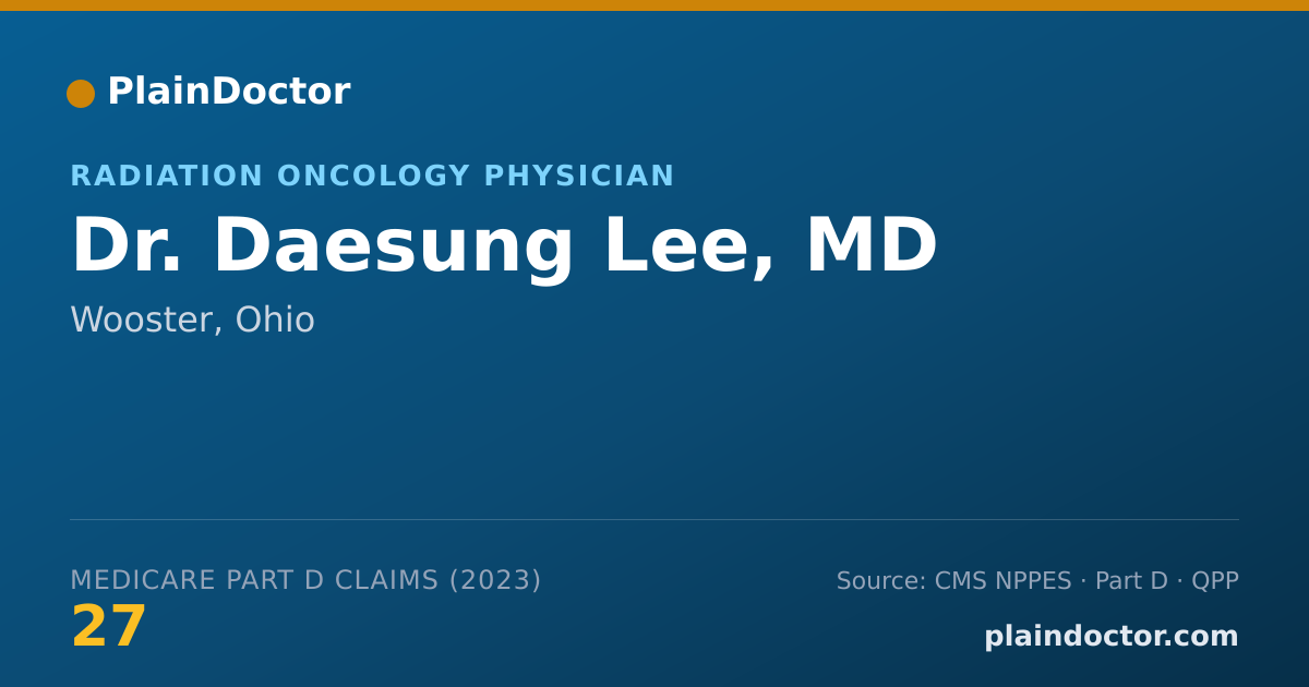 Shareable card for Daesung Lee, MD - Radiation Oncology Physician, Wooster, OH