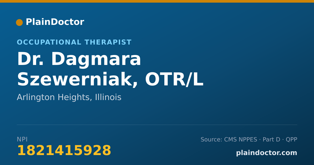 Shareable card for Dagmara Szewerniak, OTR/L - Occupational Therapist, Arlington Heights, IL