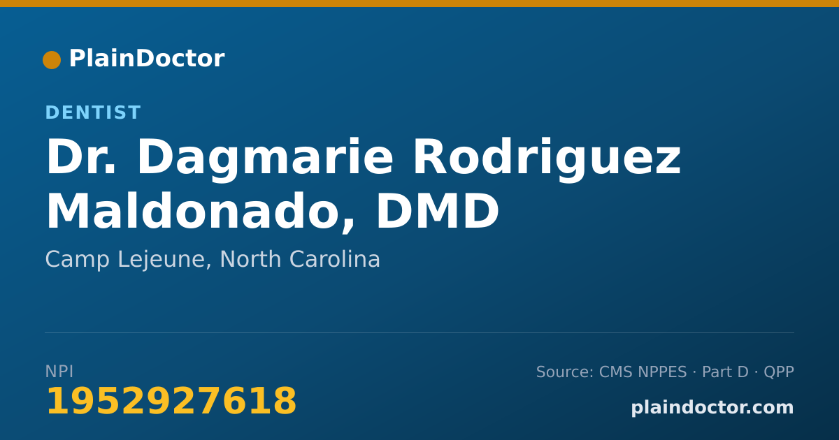 Shareable card for Dagmarie Rodriguez Maldonado, DMD - Dentist, Camp Lejeune, NC