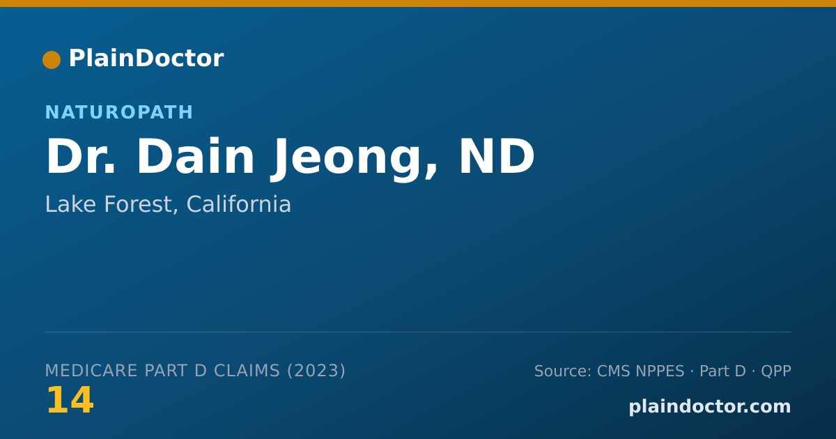 Shareable card for Dain Jeong, ND - Naturopath, Lake Forest, CA