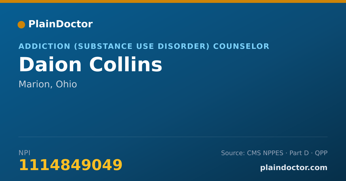 Shareable card for Daion Collins - Behavior Analyst, Marion, OH