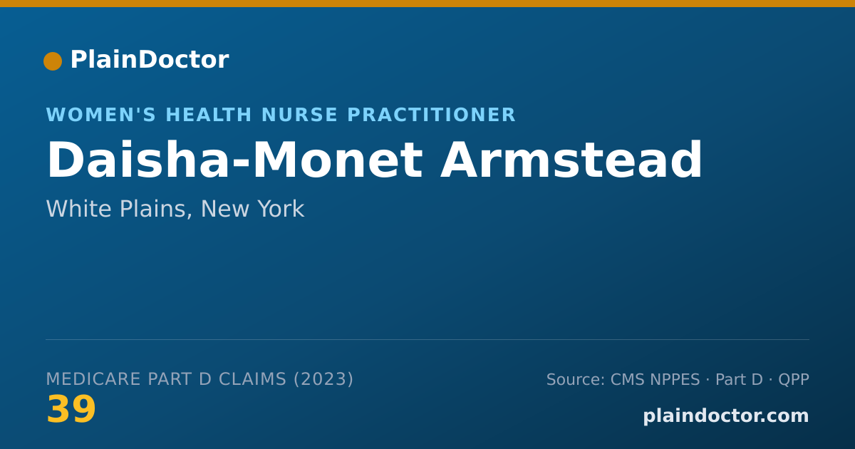 Shareable card for Daisha-Monet Armstead - Women's Health Nurse Practitioner, White Plains, NY