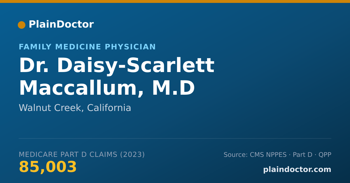 Shareable card for Daisy-Scarlett Maccallum, M.D - Family Medicine Physician, Walnut Creek, CA