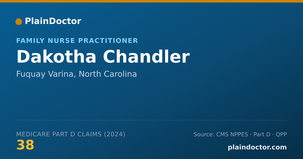 Shareable card for Dakotha Chandler - Nurse Practitioner, Fuquay Varina, NC