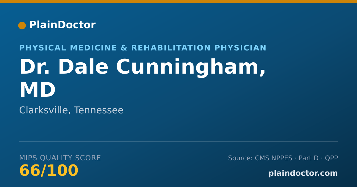 Shareable card for Dale Cunningham, MD - Physical Medicine & Rehabilitation Physician, Clarksville, TN