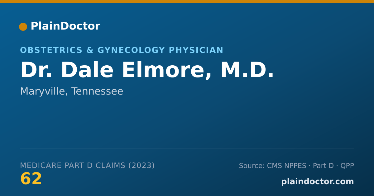Shareable card for Dale Elmore, M.D. - Obstetrics & Gynecology Physician, Maryville, TN