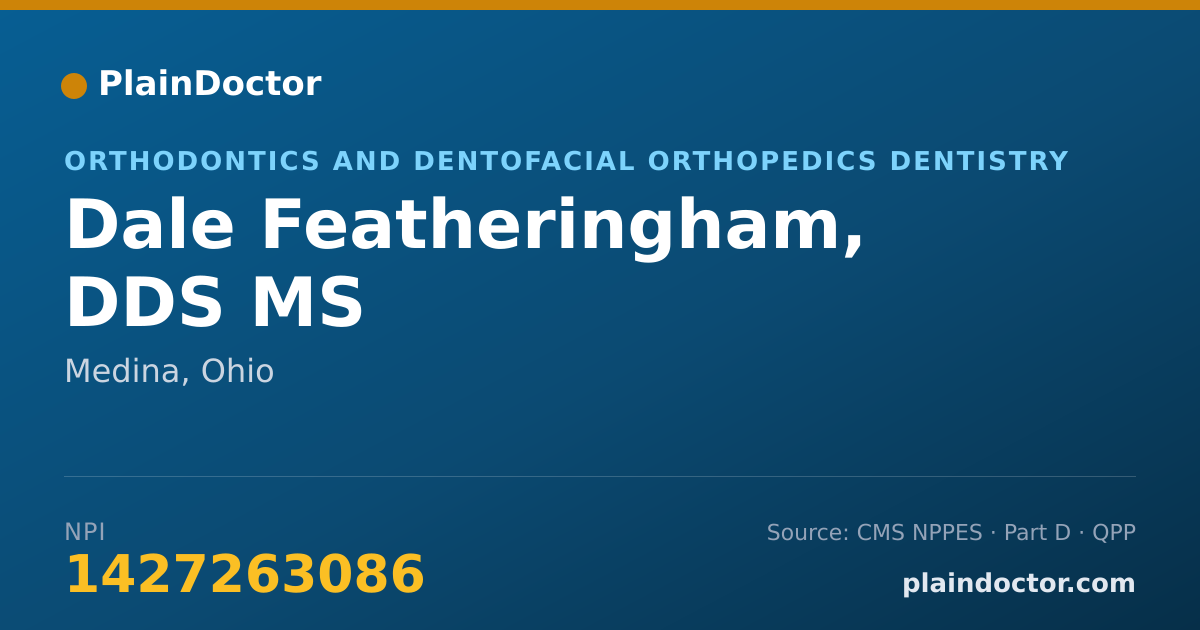 Shareable card for Dale Featheringham, DDS MS - Orthodontics and Dentofacial Orthopedics Dentistry, Medina, OH