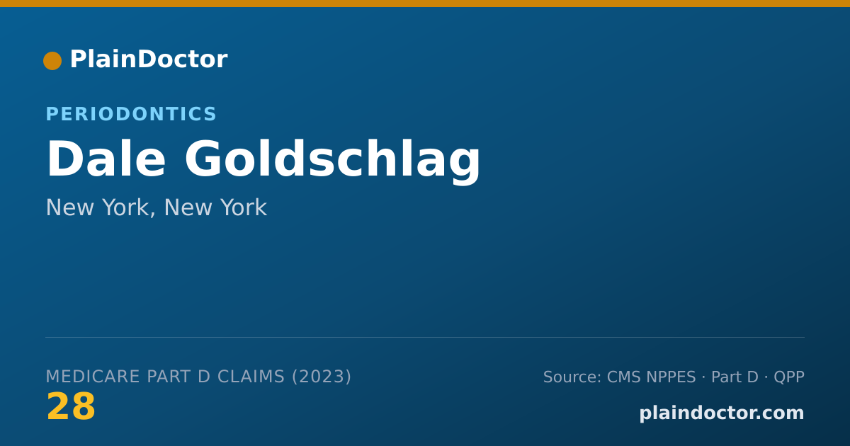 Shareable card for Dale Goldschlag - Periodontics, New York, NY