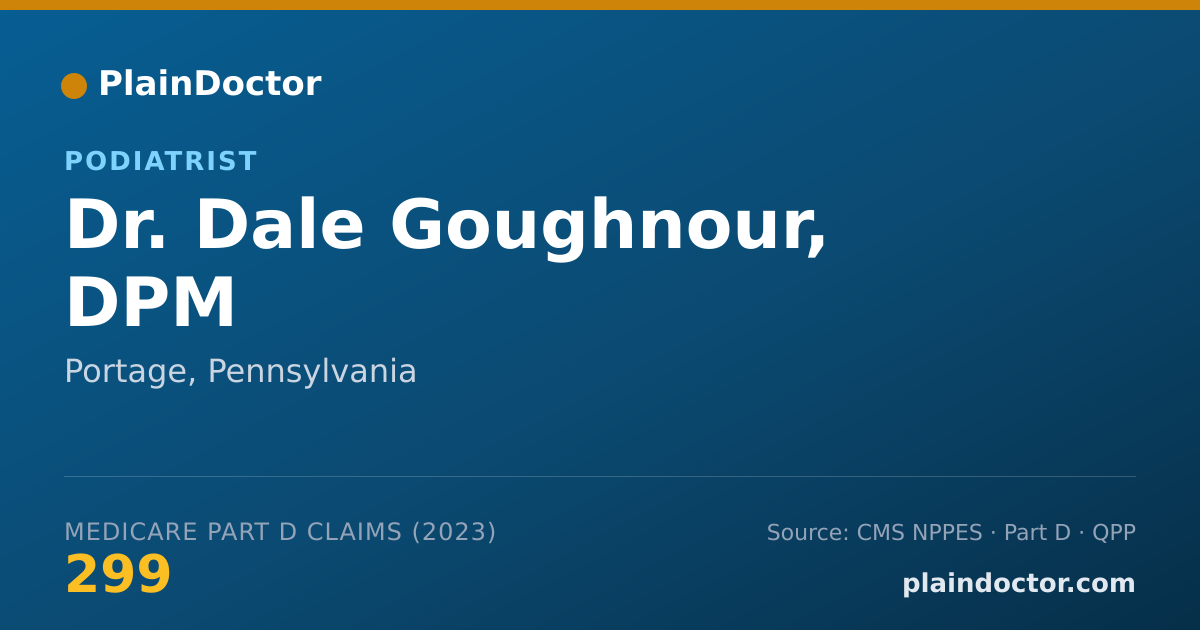Shareable card for Dale Goughnour, DPM - Podiatrist, Portage, PA