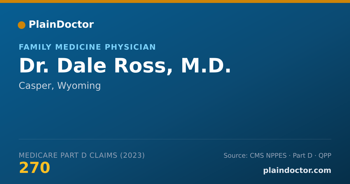 Shareable card for Dale Ross, M.D. - Family Medicine Physician, Casper, WY