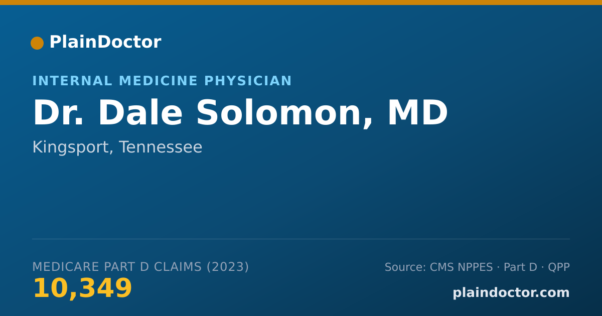 Shareable card for Dale Solomon, MD - Internal Medicine Physician, Kingsport, TN
