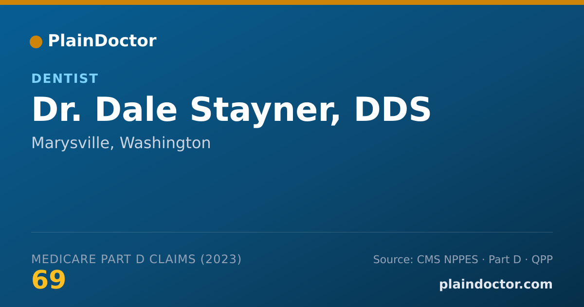 Shareable card for Dale Stayner, DDS - Dentist, Marysville, WA
