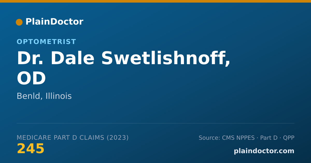 Shareable card for Dale Swetlishnoff, OD - Optometrist, Benld, IL
