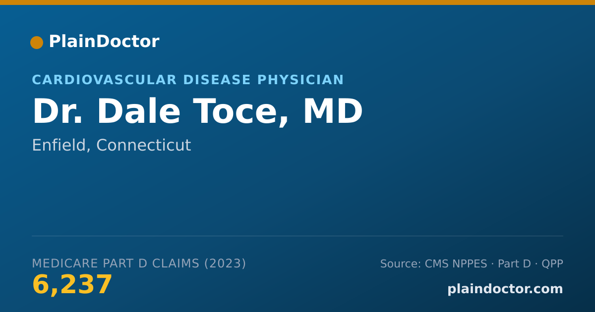 Shareable card for Dale Toce, MD - Cardiovascular Disease Physician, Enfield, CT