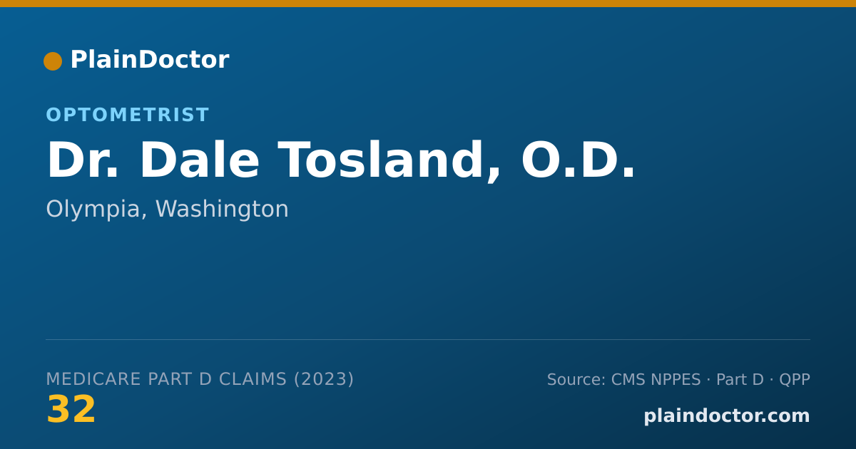 Shareable card for Dale Tosland, O.D. - Optometrist, Olympia, WA