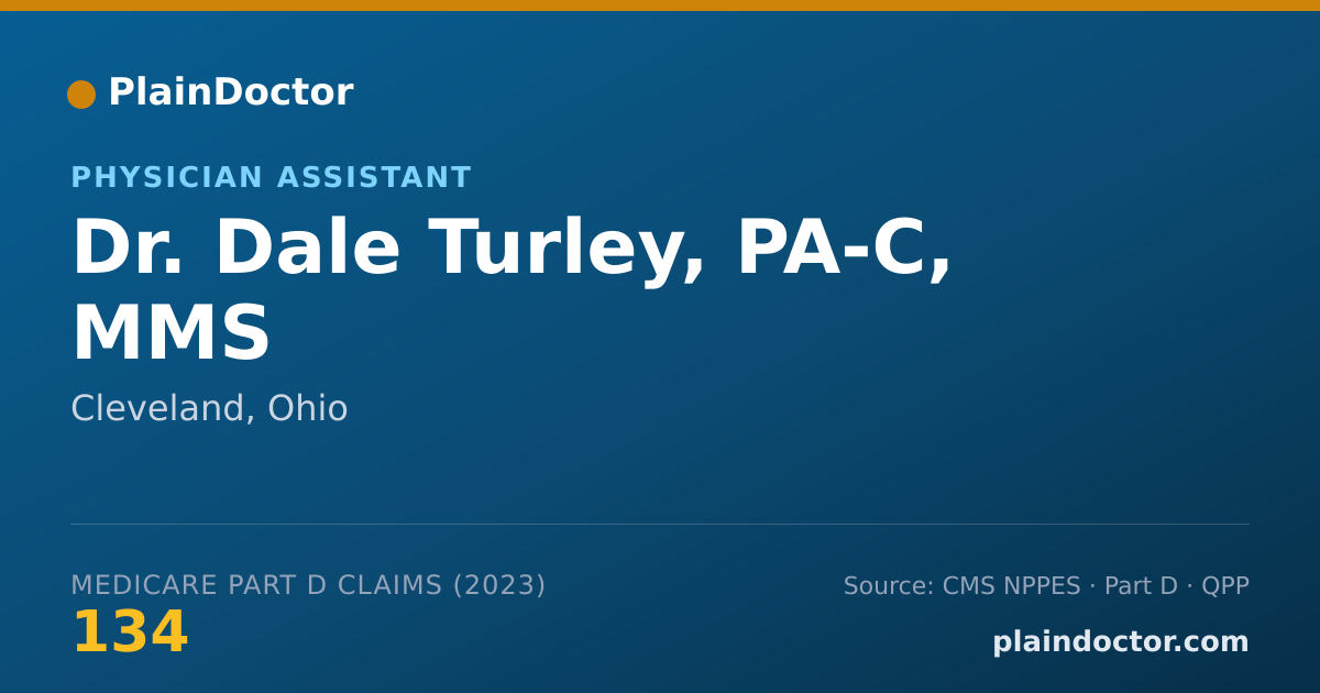 Shareable card for Dale Turley, PA-C, MMS - Physician Assistant, Cleveland, OH