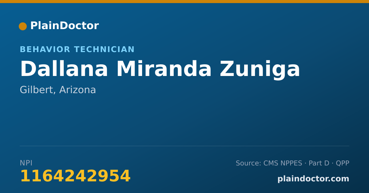 Shareable card for Dallana Miranda Zuniga - Behavior Technician, Gilbert, AZ