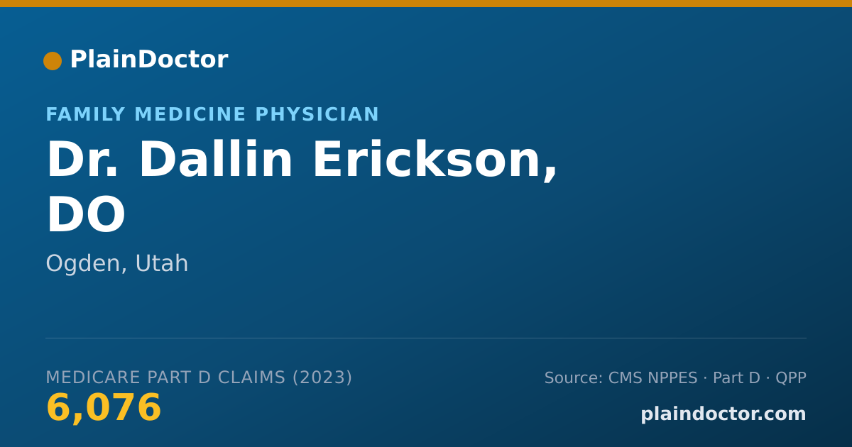 Shareable card for Dallin Erickson, DO - Family Medicine Physician, Ogden, UT