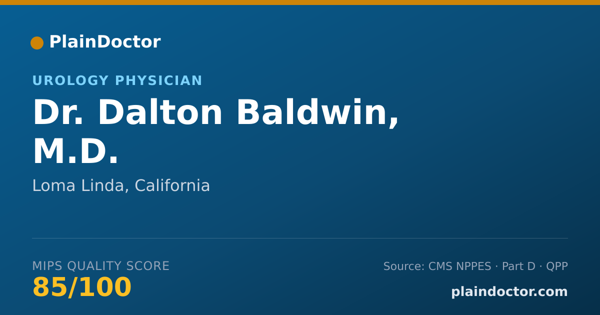 Shareable card for Dalton Baldwin, M.D. - Urology Physician, Loma Linda, CA