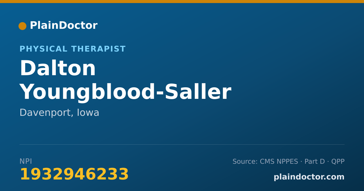 Shareable card for Dalton Youngblood-Saller - Physical Therapist, Davenport, IA