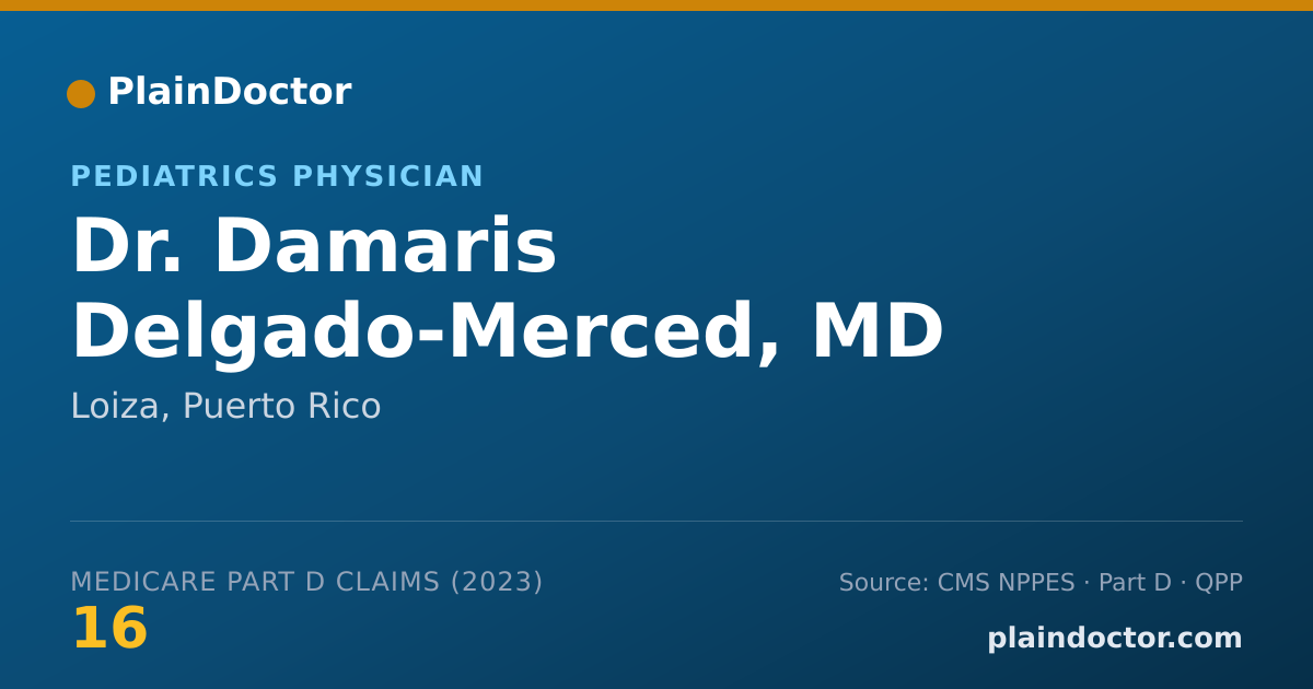 Shareable card for Damaris Delgado-Merced, MD - Pediatrics Physician, Loiza, PR