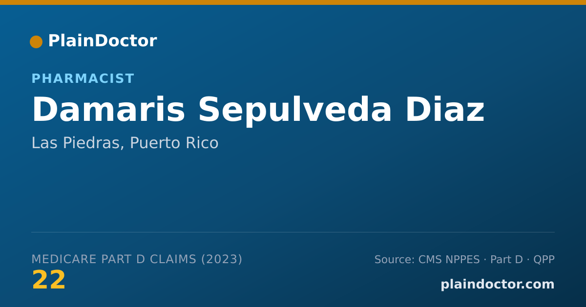 Shareable card for Damaris Sepulveda Diaz - Pharmacist, Las Piedras, PR