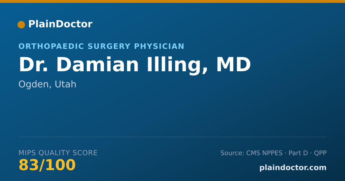 Shareable card for Damian Illing, MD - Orthopaedic Surgery Physician, Ogden, UT