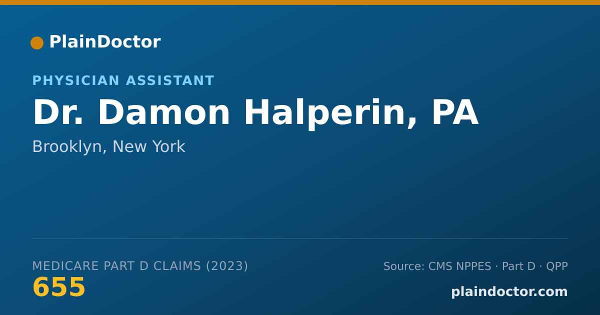 Shareable card for Damon Halperin, PA - Physician Assistant, Brooklyn, NY