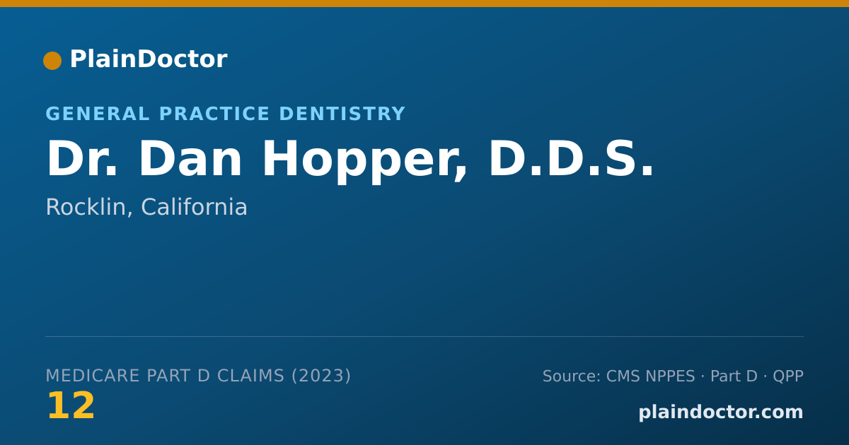 Shareable card for Dan Hopper, D.D.S. - General Practice Dentistry, Rocklin, CA