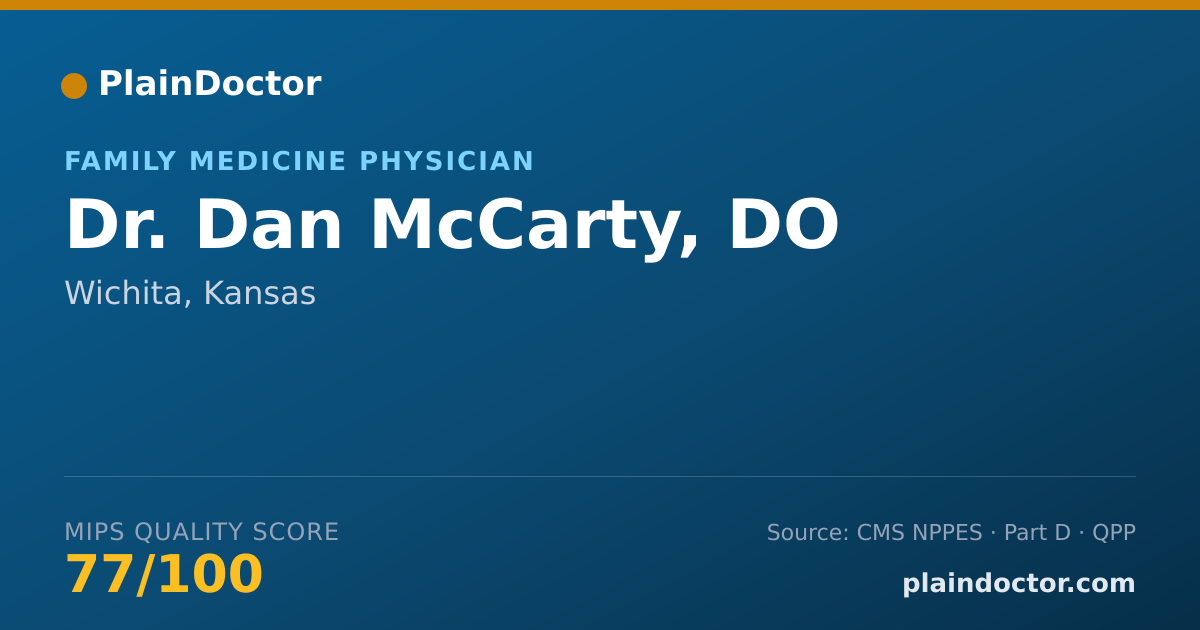 Shareable card for Dan McCarty, DO - Family Medicine Physician, Wichita, KS