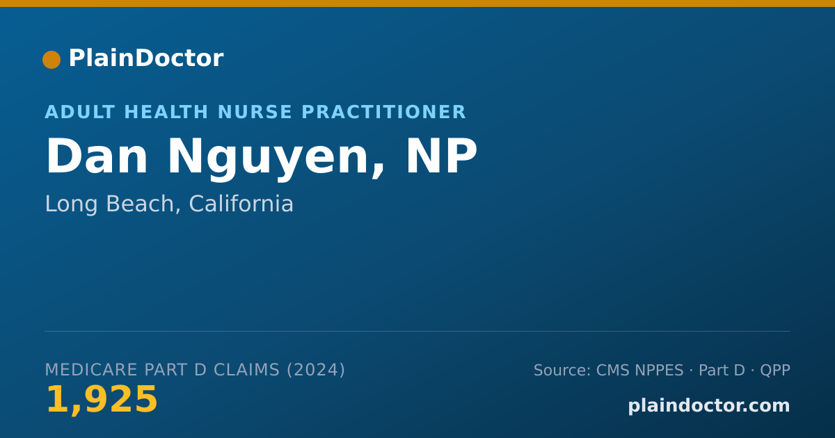 Shareable card for Dan Nguyen, NP - Adult Health Nurse Practitioner, Long Beach, CA