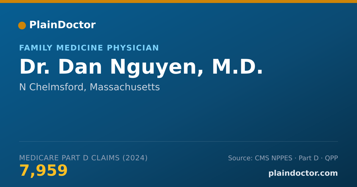 Shareable card for Dan Nguyen, M.D. - Family Medicine Physician, N Chelmsford, MA