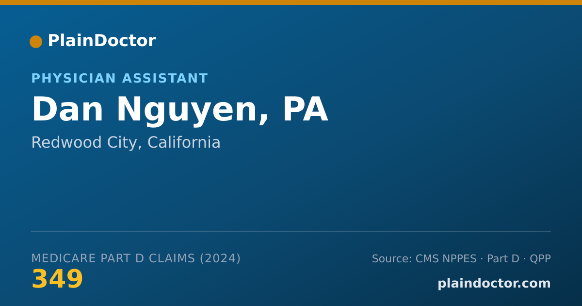Shareable card for Dan Nguyen, PA - Physician Assistant, Redwood City, CA