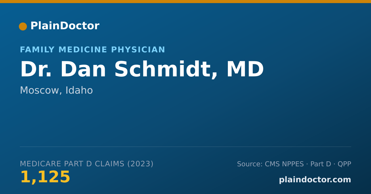 Shareable card for Dan Schmidt, MD - Family Medicine Physician, Moscow, ID