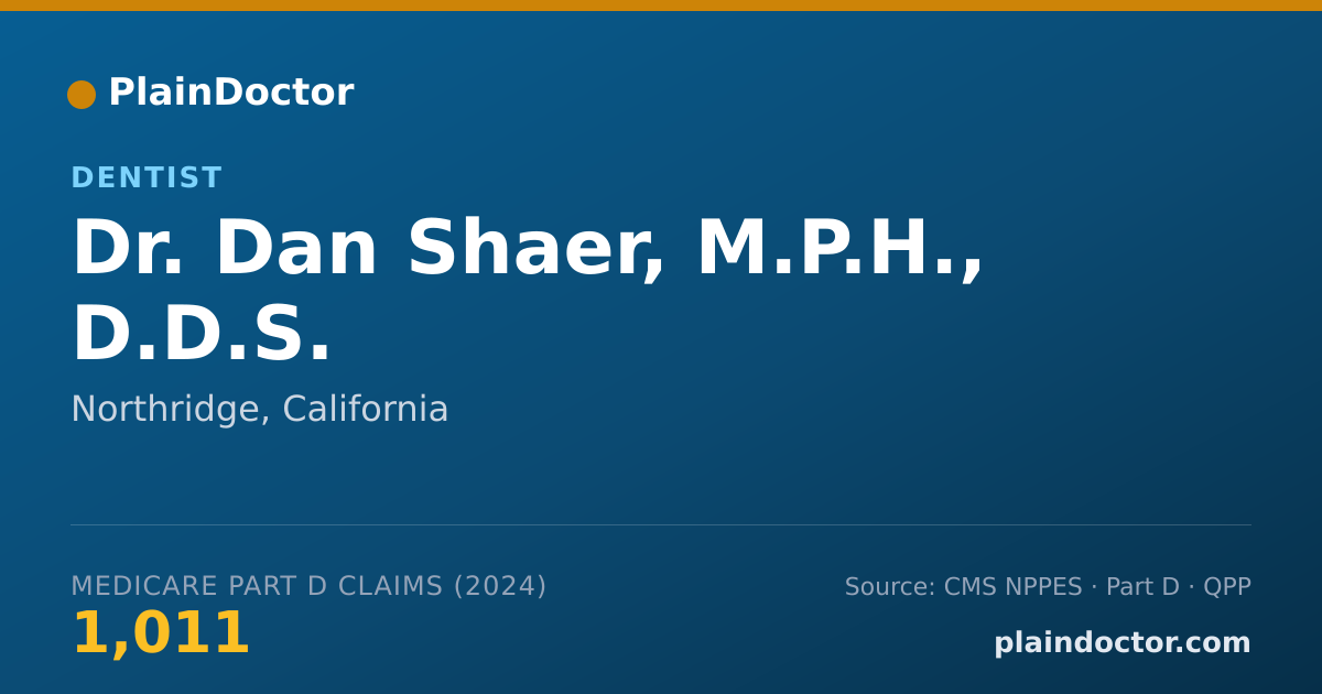 Shareable card for Dan Shaer, M.P.H., D.D.S. - Dentist, Northridge, CA