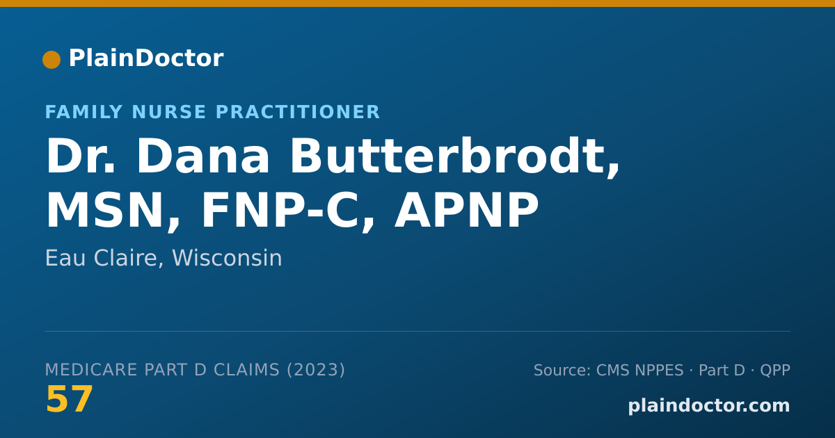 Shareable card for Dana Butterbrodt, MSN, FNP-C, APNP - Family Nurse Practitioner, Eau Claire, WI