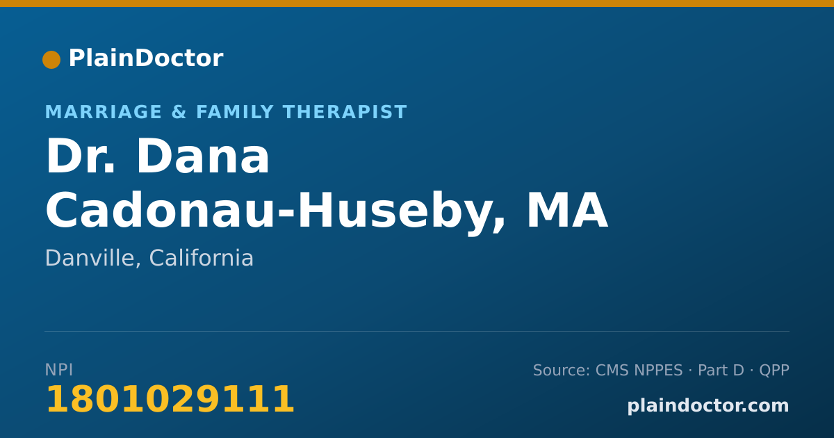Shareable card for Dana Cadonau-Huseby, MA - Marriage & Family Therapist, Danville, CA