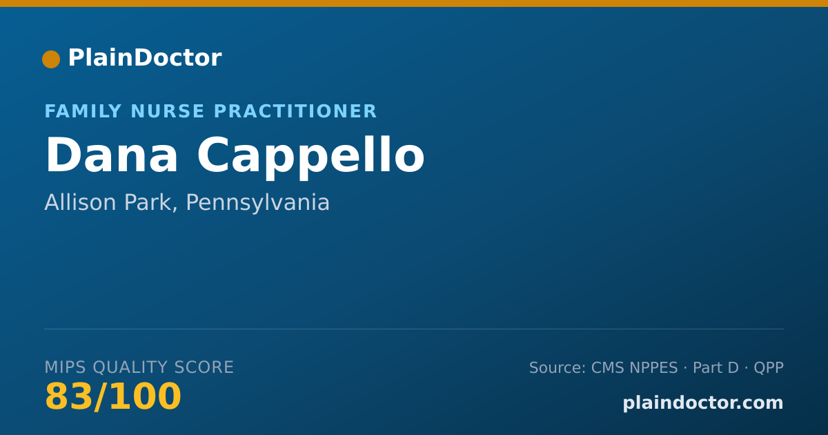 Shareable card for Dana Cappello - Family Nurse Practitioner, Allison Park, PA